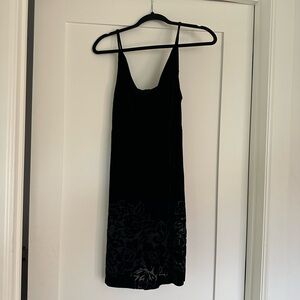 Helen Wang Vintage Velour Velvet Mini Dress Size 6